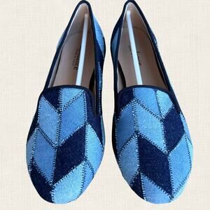 Sundance Denim Shades Loafers Navy Blue Patchwork EU 40 US 8.5 NWB
